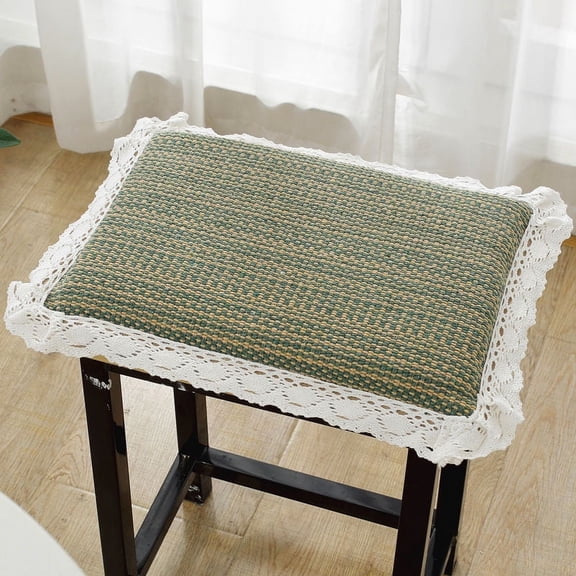 XmhyTop Thick & Comfortable Rectangular Seat Cushion with Lace Trim, Perfect, Terrace, Kitchen & Office 9.84*13.77*1.18inch ,Style G
