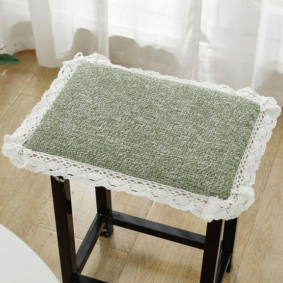 XmhyTop Thick & Comfortable Rectangular Seat Cushion with Lace Trim, Perfect, Terrace, Kitchen & Office 9.84*13.77*1.18inch ,Style I