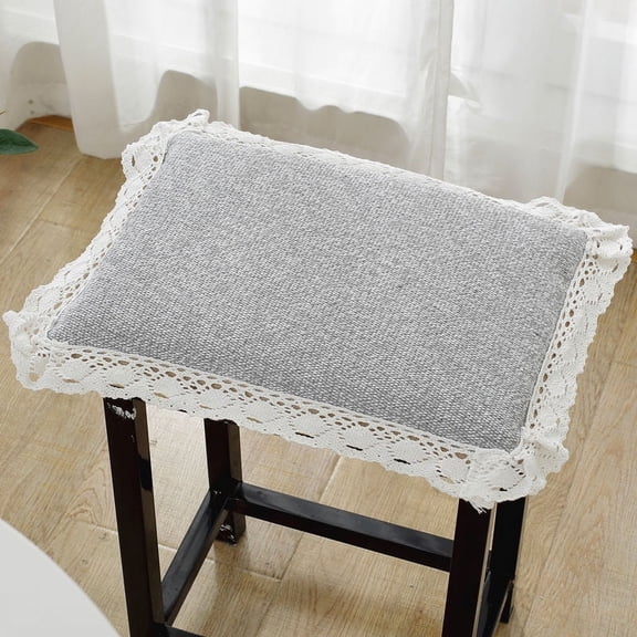 XmhyTop Thick & Comfortable Rectangular Seat Cushion with Lace Trim, Perfect, Terrace, Kitchen & Office 9.84*13.77*1.18inch ,Style K