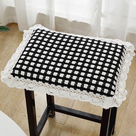 XmhyTop Thick & Comfortable Rectangular Seat Cushion with Lace Trim, Perfect, Terrace, Kitchen & Office 9.84*13.77*1.18inch ,Style R