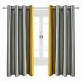 thumbnail image 1 of XmhyTop Thick Long Window Curtains - 132*213cm 1 slice, Block Out Curtains for Bedroom Windows, Polyester Fabric, Light Blocking Drapes for Home Decor.Light gray+yellow., 1 of 5