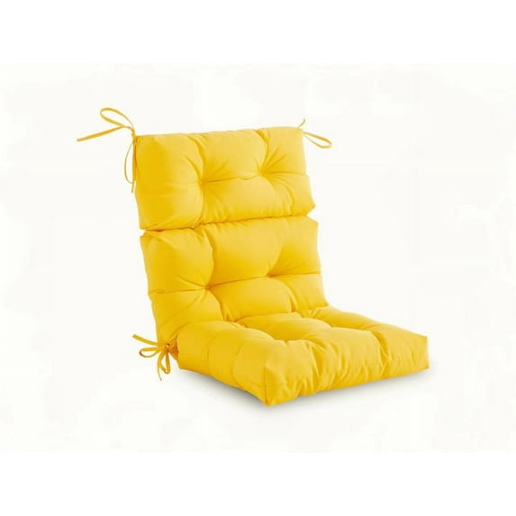 XmhyTop Thickened Garden Seat & Lounger Cushions, Universal Cushions for Recliner, Rocking Chairs & Indoor Outdoor Garden Furniture 20.86*40*4.72inch (Yellow)
