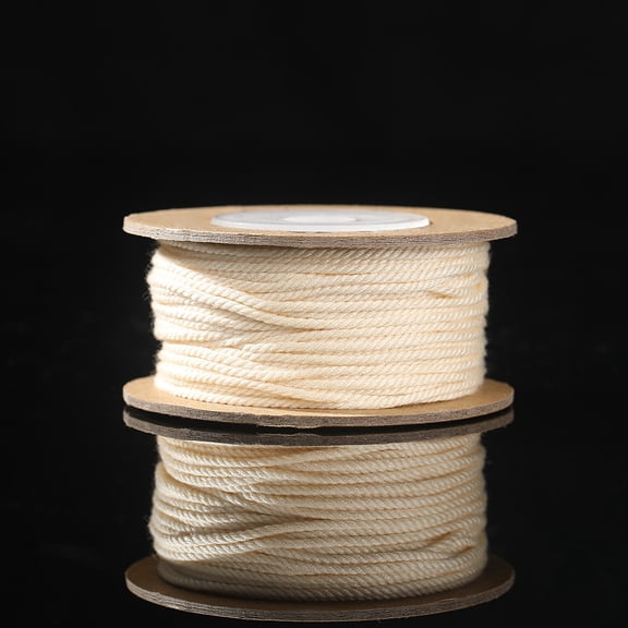 XmhyTop Twisted Cord Rope Decorative Cord Trim Rope for Crafts-1.2mm,2pcs,Light Beige