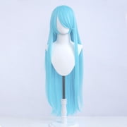 XmhyTop Universal Anime Cosplay Wig, 40 Inch 100cm Long, Great for Party, Daily Use, Festivals & Anime Game Characters, Blue