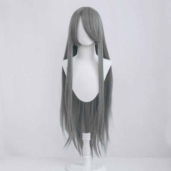 XmhyTop Universal Anime Cosplay Wig, 40 Inch (100cm) Long, Great for Party, Daily Use, Festivals & Anime Game Characters, Grey