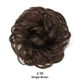 thumbnail image 1 of XmhyTop Wavy Curly Messy Bun Hair Piece for Women, Elastic Band Scrunchie, Fluffy Stretchy Chignon, Quick & Easy Updos for Daily & Party Styles,Ginger Brown, 1 of 2