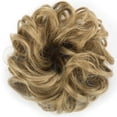 thumbnail image 1 of XmhyTop Wavy Curly Messy Bun Hair Piece for Women, Elastic Band Scrunchie, Fluffy Stretchy Chignon, Quick & Easy Updos for Daily & Party Styles,F, 1 of 2