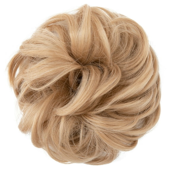 XmhyTop Wavy Curly Messy Bun Hair Piece for Women, Elastic Band Scrunchie, Fluffy Stretchy Chignon, Quick & Easy Updos for Daily & Party Styles,K