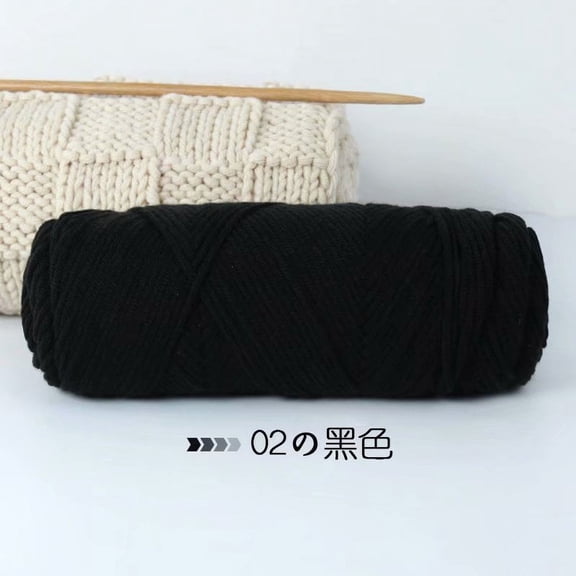 XmhyTop Wool Yarn for Knitting & Crocheting Projects - Premium Hand Dyed Yarn, 100g Weight Yarn - Luxurious, Soft & Durable Wool YarnBlack