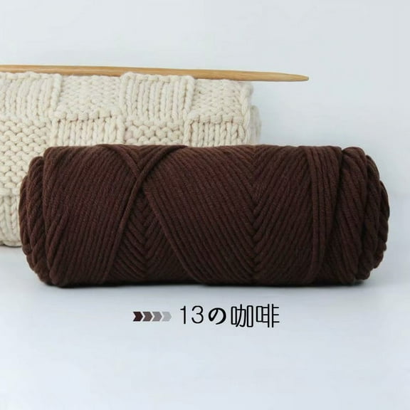 XmhyTop Wool Yarn for Knitting & Crocheting Projects - Premium Hand Dyed Yarn, 100g Weight Yarn - Luxurious, Soft & Durable Wool Yarn，Coffee