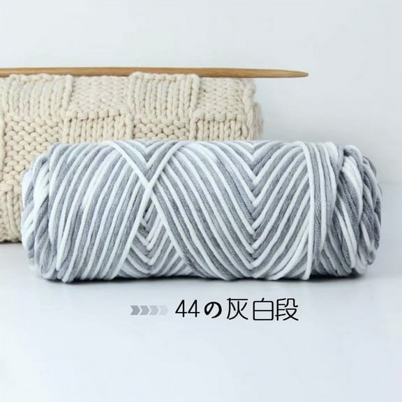 XmhyTop Wool Yarn for Knitting & Crocheting Projects - Premium Hand Dyed Yarn, 100g Weight Yarn - Luxurious, Soft & Durable Wool YarnGrey and White