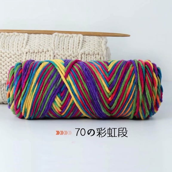 XmhyTop Wool Yarn for Knitting & Crocheting Projects - Premium Hand Dyed Yarn, 100g Weight Yarn - Luxurious, Soft & Durable Wool Yarn，Rainbow color