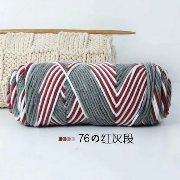 XmhyTop Wool Yarn for Knitting & Crocheting Projects - Premium Hand Dyed Yarn, Soft & Durable Wool YarnHometown Yarn500g Weight YarnRed and Grey