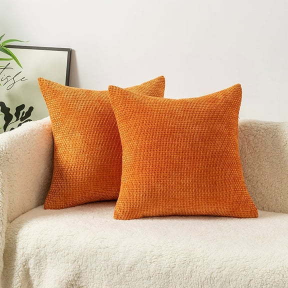 XmhyTop orange Decorative Pillow 40*40cm - Soft Chenille Sofa Pillow, , 1 Piece, Cozy Chenille Cover with PP Cotton Filling - Ideal Sofa Cushion & decorative pillows for bedroom
