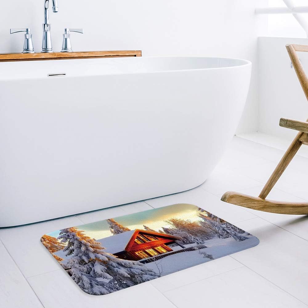 Xms Theme Snow Winter House Decorative Christmas Tree Indoor Doormat