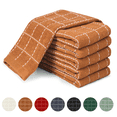 thumbnail image 1 of Xmushyra 6 Pack 100% Cotton Kitchen Dish Towels, Ultra Soft and Absorbent Dish Cloths for Drying and Washing Dishes, Quick Drying Dish Rags, 12x12 Inches, Orange, 1 of 6