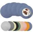 thumbnail image 1 of Xmushyra Round Placemats Set of 6, 15 inch Braided Table Mats, Heat Resistant Washable Place Mats for Dining Table, Kitchen and Outdoor Dining, Blue, 1 of 6