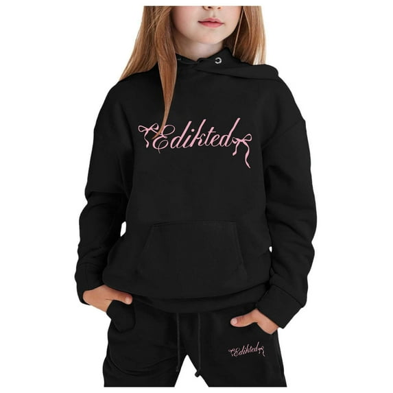 Xmyrz Baby Girl Outfits Pants Set Hoodie Bow Knot Casual Long Sleeve Sweatsuits Tracksuits Clothes Sets Clothing Suits