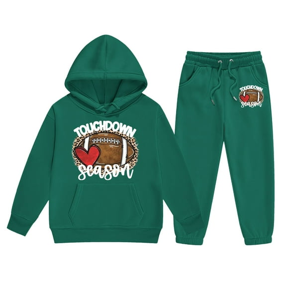 Xmyrz Baby Girl Outfits Pants Set Long Sleeve Hooded Rugby Sports Sweatsuits Tracksuit Clothes Sets Clothing Suits