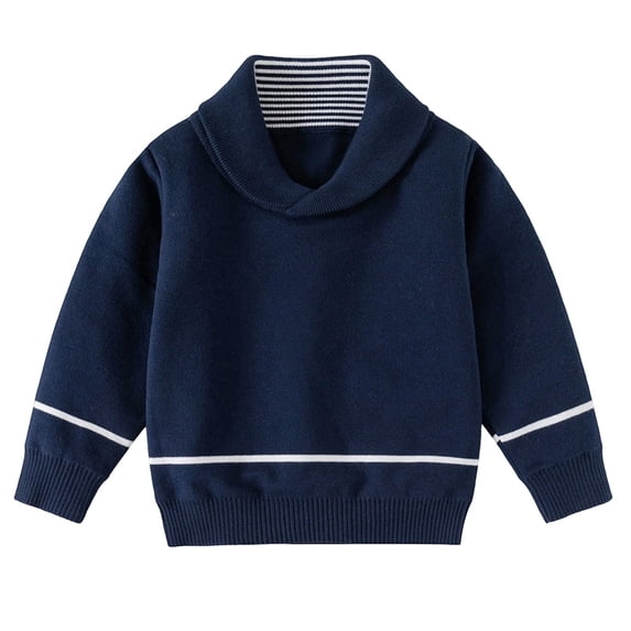 Xmyrz Baby Sweater Boy Long Sleeve Turn Down Collar Lovely Relaxed Fit Suitable Outdoor Cute Sweaters Knit Sweater