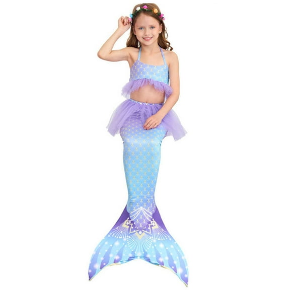 Xmyrz Baby Swimsuit Girl 3Pc Surfing Cozy Fish Tail Lovely Trendy Swimwear Bathing Suits Tankinis Cute Bikinis