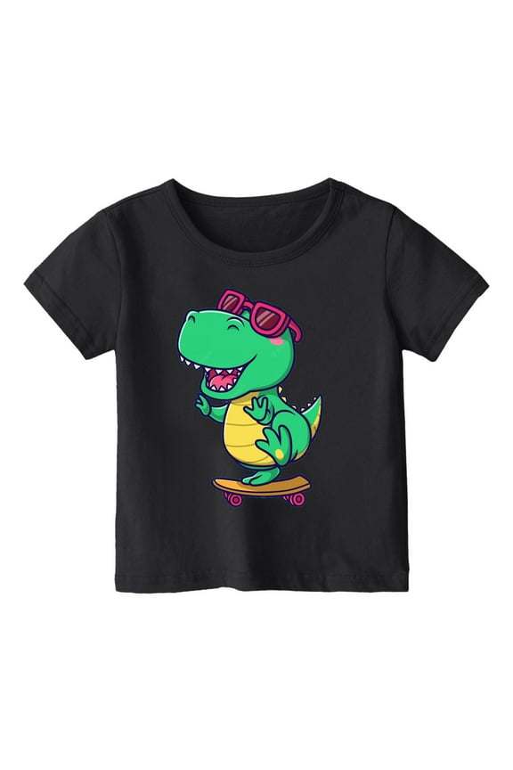 Boy Outfits Shorts Set Going Out Fresh Basic Softable Crewneck Dinosaur Clothes Sets Clothing Suits