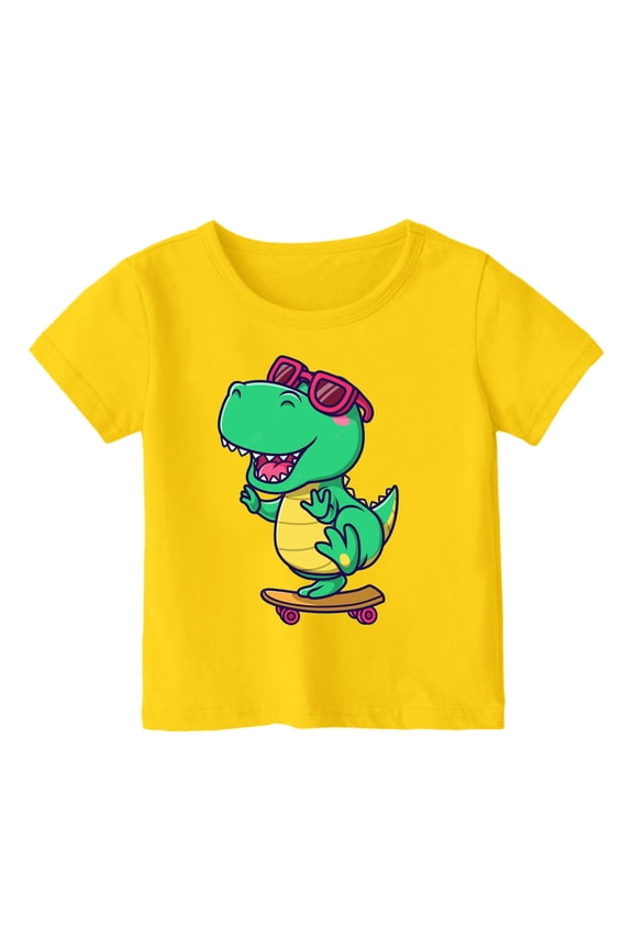 Boy Outfits Shorts Set Going Out Fresh Basic Softable Crewneck Dinosaur Clothes Sets Clothing Suits