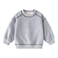 thumbnail image 1 of Xmyrz Boys Hoodies Crewneck Sweatshirt Pullover Contrast Stitching Long Sleeve Hoodless Cute Sweatshirts Toddler Sweatshirt, 1 of 4