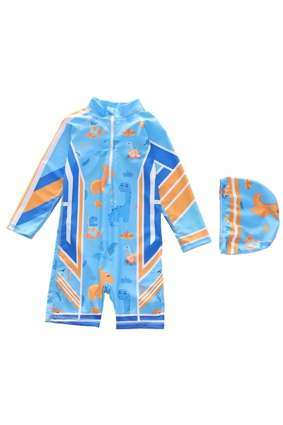 Boys Swimsuit One-Piece Cuddly Sand Beach Print Leisure Swimwear Bathing Suits Tankinis Cute Bikinis