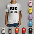 thumbnail image 1 of Xmyrz Boys T Shirts Casual Big Brother Letter Print Shirt Toddler Boy Crew Neck T-shirt Softable Short Sleeves Girls Athletic Tops, 1 of 5