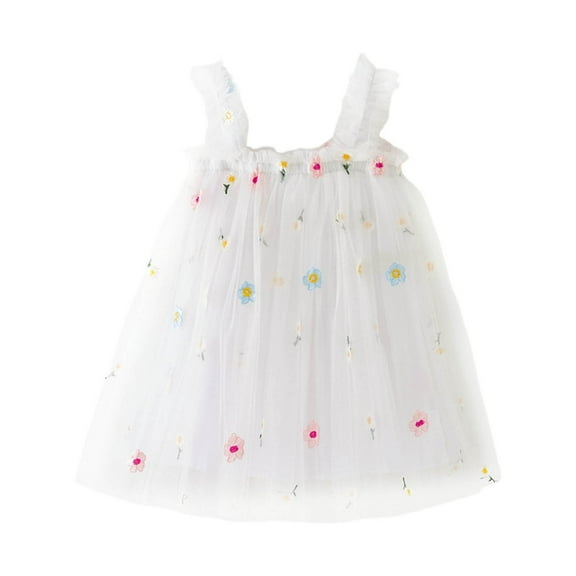 Xmyrz Carnival Birthday Dresses For Girl Tutu Dresses Tulle Embroidery Outdoor Sleeveless Mesh Lovely Leisure Mini Dresses Casual Dresses