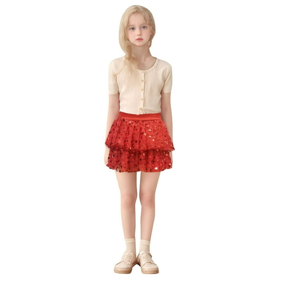 Xmyrz Carnival Dresses For Teens Girl Tutu Dresses Tulle Baisc Relaxation Stylish Slimfit Fitted Glitter Mesh Casual Dresses