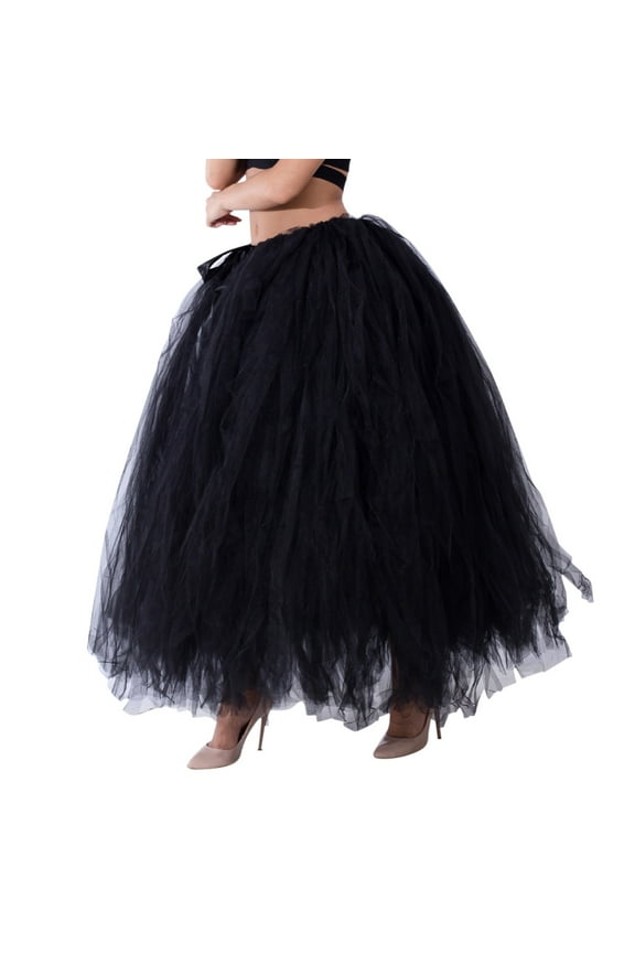 Carnival Tutu Skirts For Women Tulle Skirt Solid Lace Up Bow Puffy Maxi Skirt Handmade Mesh Skirt Performance Holiday Skirts Cute Skirts