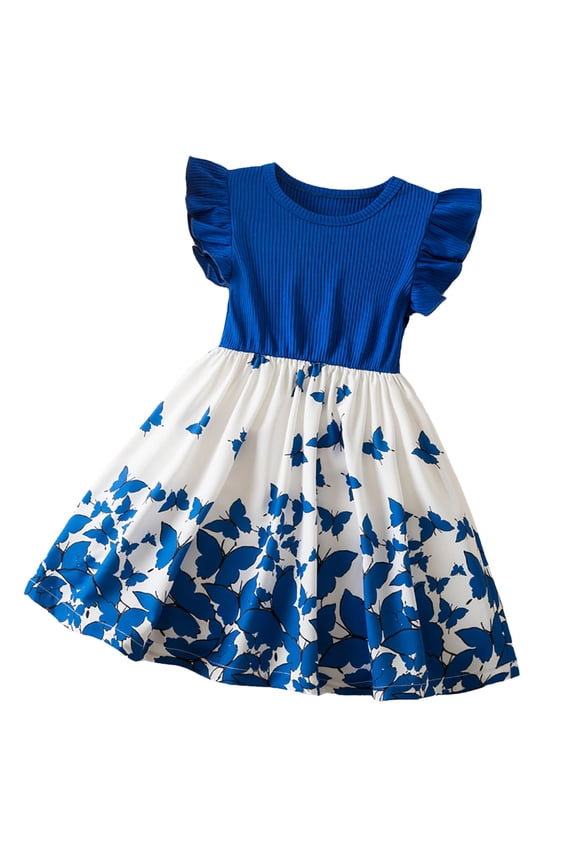 Dresses For Girls Vacation Dresses Weekend Fly Sleeve Butterfly Versatile Comfort Flower Girl Dresses Going Out Dresses Cute Dresses
