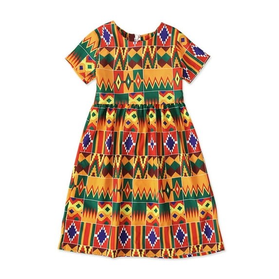 Xmyrz Dresses For Teens Girls Vacation Dresses Ethnic Style Relaxed Holiday Print Skin-Friendly Casual Dresses Going Out Dresses Cute Dresses