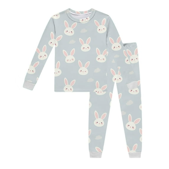 Xmyrz Easter Baby Girl Outfit Set Pajama Sets Bunny Recreation Long Sleeve Fresh Egg Lovely Indoor Bed Gown Pj Set Sleepwear