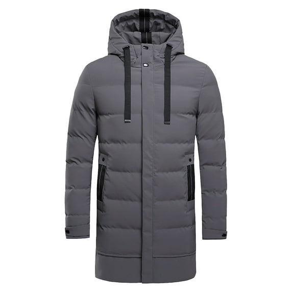 Xmyrz Fall Jackets For Men 2025 Minimalist Mid-Length Pocket Padded Recreation Long Sleeve Outgoing Soft Top Coat Outerwear Jacket