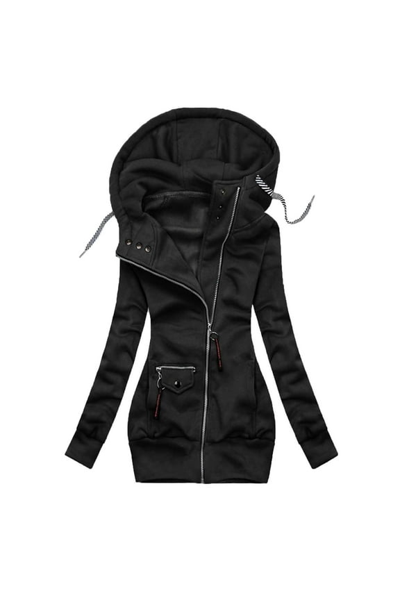 Fall Jackets For Women 2025 Zipped Sweatshirt Fitted Vacation Plus Size Long Sleeve Turtleneck Top Coat Outerwear Jacket