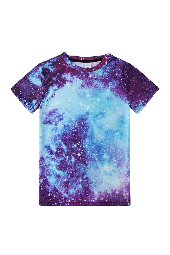 Girl Graphic T Shirts Basic 3D Versatile Galaxy Starry Sky Refreshing Tees T-Shirt Boys Going Out Tops Cute Tops Summer Tops Blouse