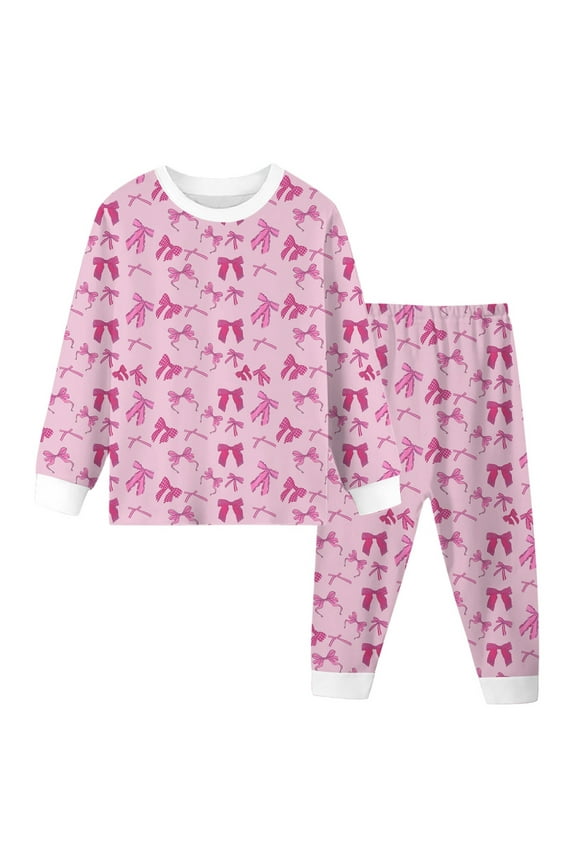 Girl Outfits Pants Set Regular Print Long Sleeve Relaxed Breathable Outgoing Clothes Sets Clothing Suits