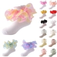 thumbnail image 1 of Xmyrz Girls Socks Newborn Socks Ripple Cuffs Floor Socks Breathable Lace Trim Socks Ruffle Socks Kids Socks, 1 of 2