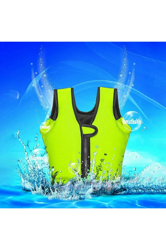 Girls' Swimwear Solid Color Foam Jacket Vestfor Kids Outdoor Swimming Boating Swimsuit Swimwear Beachwear