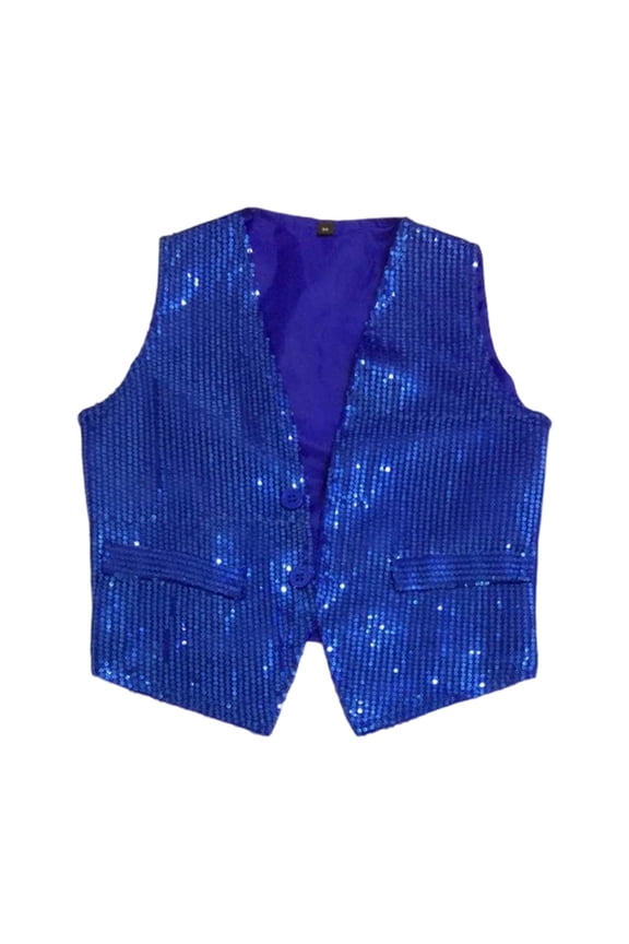 Girls Tank Tops Carnival Performance Vest Sequins Singing Group Show Shiny Going Out Tops Boys Cute Tops Summer Tops Blouse