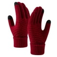 thumbnail image 1 of Xmyrz Gloves For Women Cold Weather Screen Gloves Fleece Thickened Riding Knitted Wool Comfortable Warm Gloves Mittens, 1 of 5