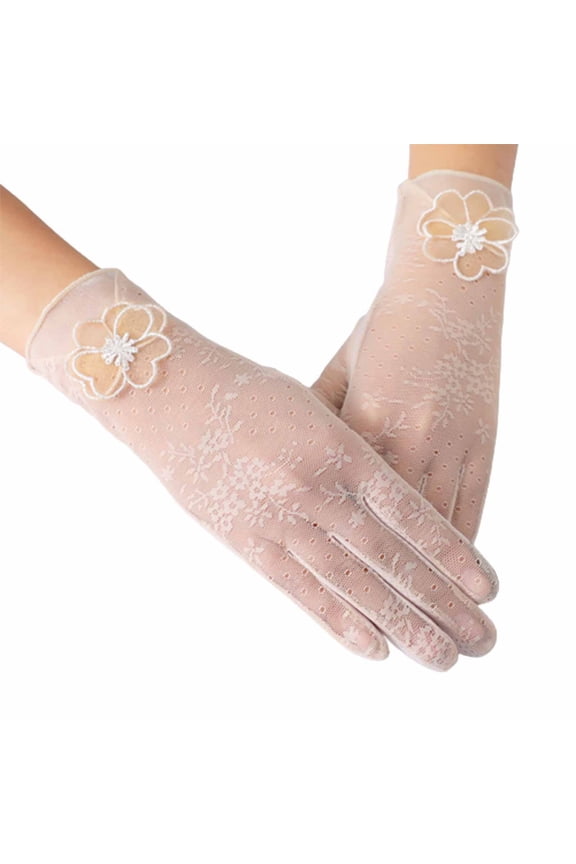 Gloves For Women Thin Gloves Lace Breathable Lightweight Sun Protection Touch Screen Gloves Anti-Slip Wear-Resistant Women's gloves Mittens