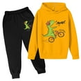 thumbnail image 1 of Xmyrz Infant Boys Pants Set Outfits Hooded Printed Sweatshirts Active Dinosaur Long Sleeve Pullover Fresh Clothes Sets, 1 of 2
