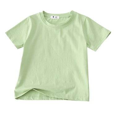 Xmyrz Girl T Shirts Versatile Short Sleeve Cotton Basic Style Hanging Out Relaxed Fit Blouse Kids Going Out Tops