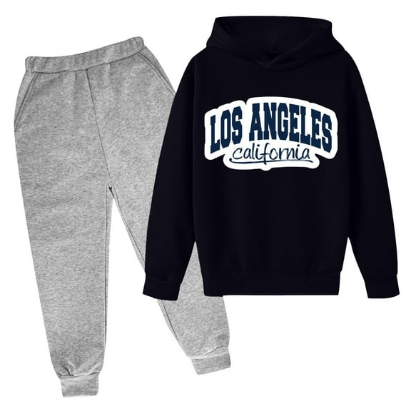 Xmyrz Infant Girls Pants Set Outfits Letter Print Versatile Boy Loungewear Hooded Hoodies Comfortable Leisure Loose Clothes Sets