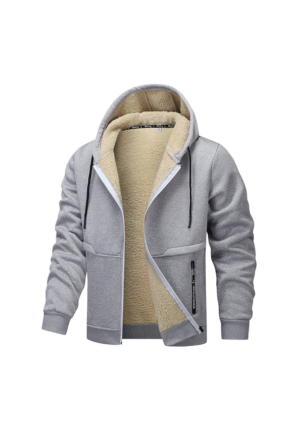 Jackets For Men Homelike Lambskin Fleece Holiday Refreshing Thickened Long Sleeve Men'S Coats Outerwear Jacket