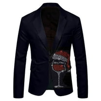 Xmyrz Jackets For Men Suit Jacket Outdoor Long Sleeve Relaxation Fitted Christmas Tree Print Men'S Coats Outerwear Jacket